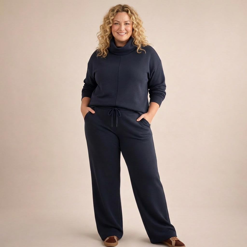 Camille Tracksuit Set in navy blue