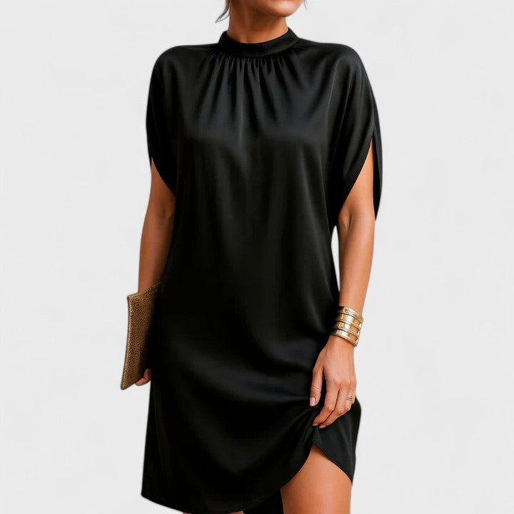Sylvia Figure Flattering Dress in black