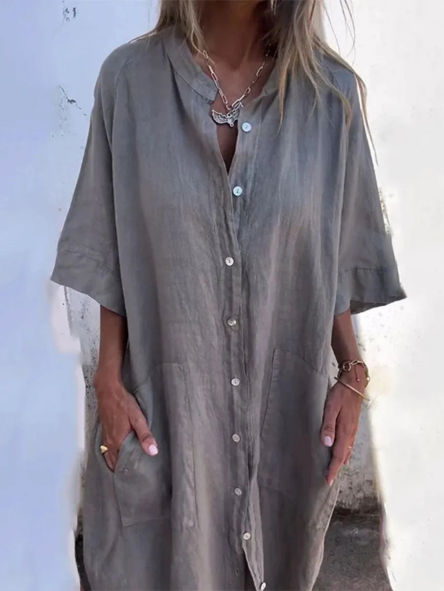 Dora Shirt Dress in grey