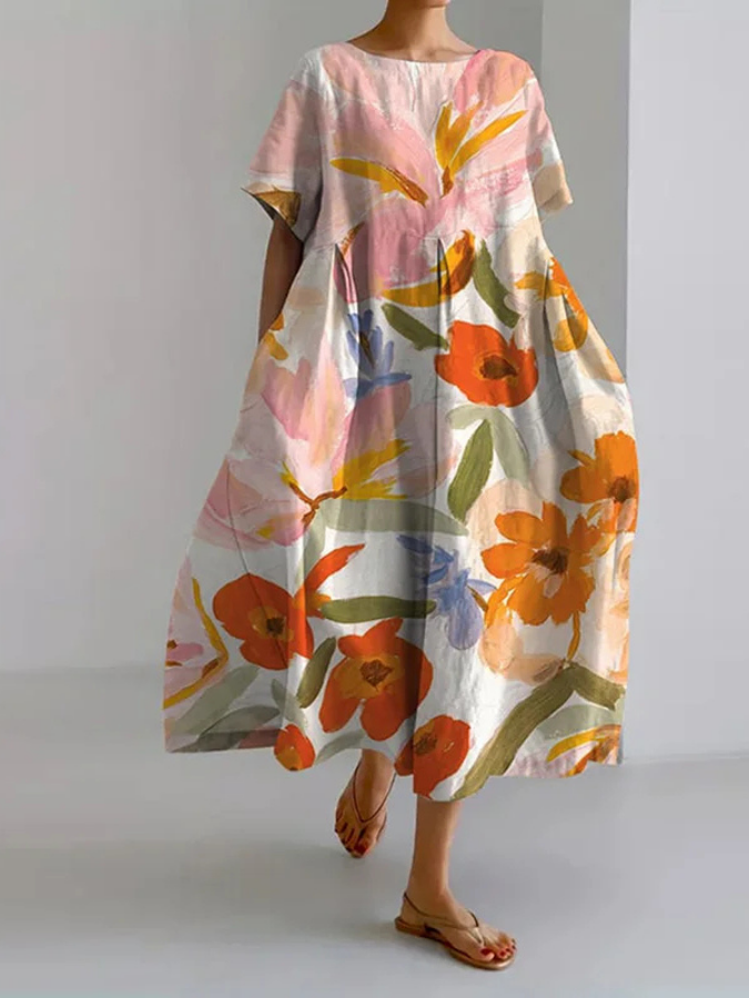 Valentina Summer Floral Dress in a