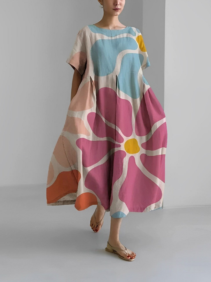 Valentina Summer Floral Dress in f