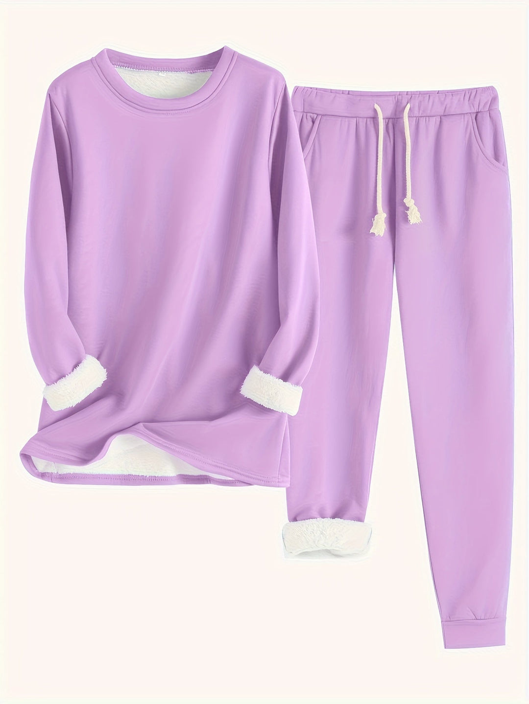Hailey Fleece-lined Set in purple