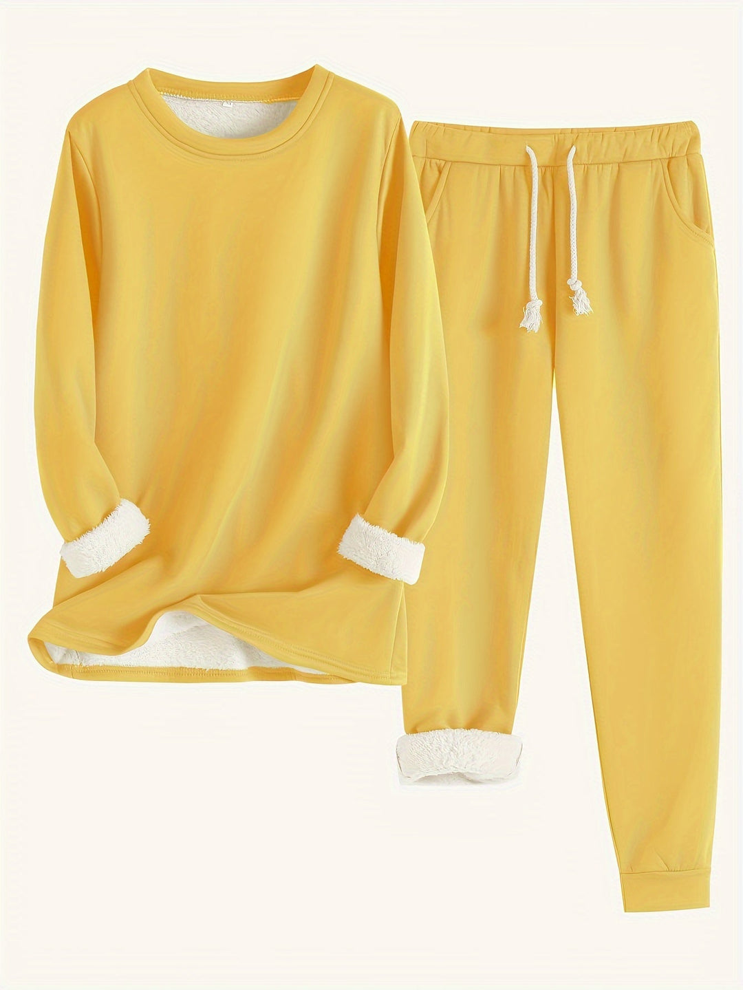 Hailey Fleece-lined Set in yellow