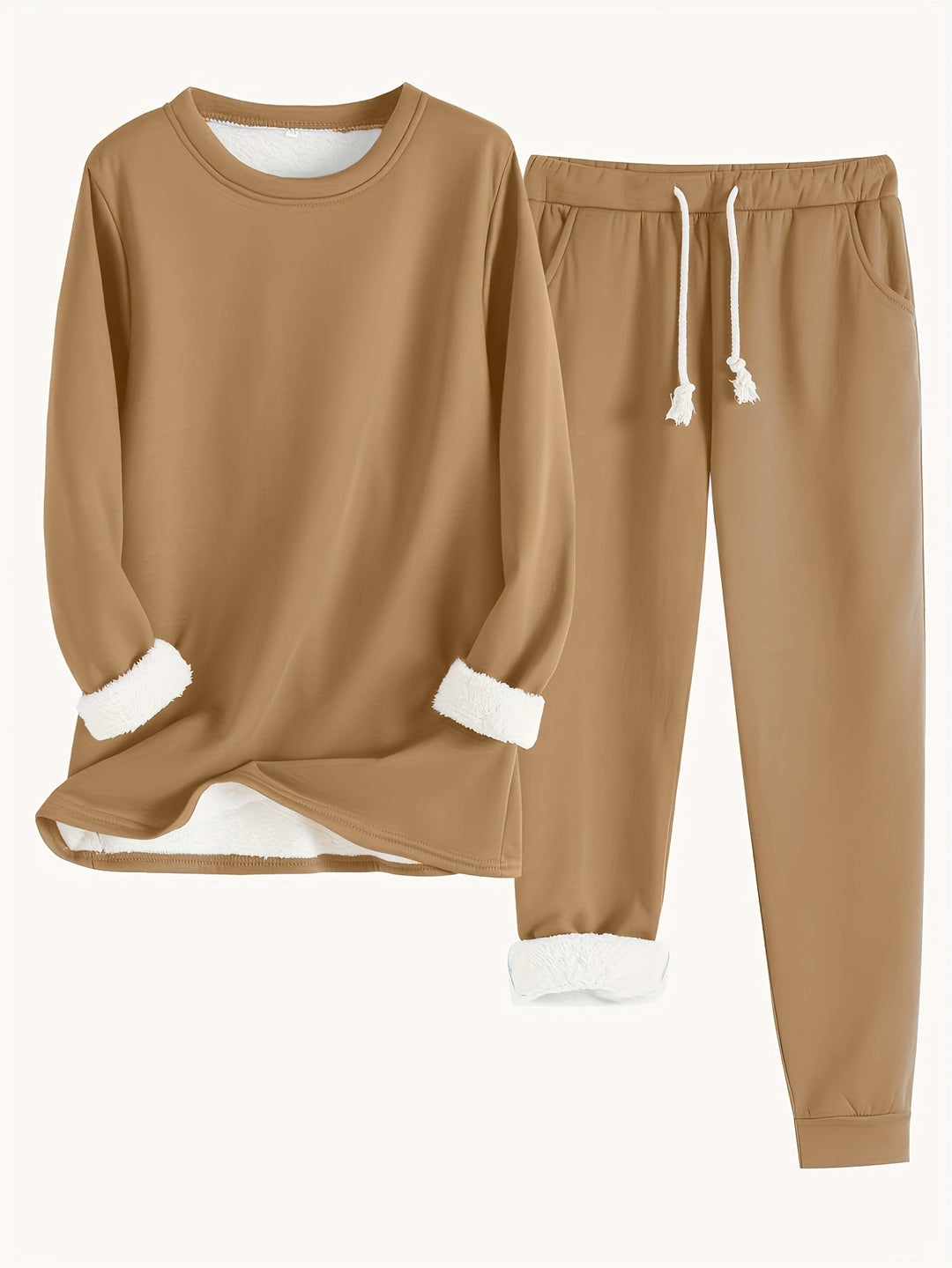 Hailey Fleece-lined Set in khaki