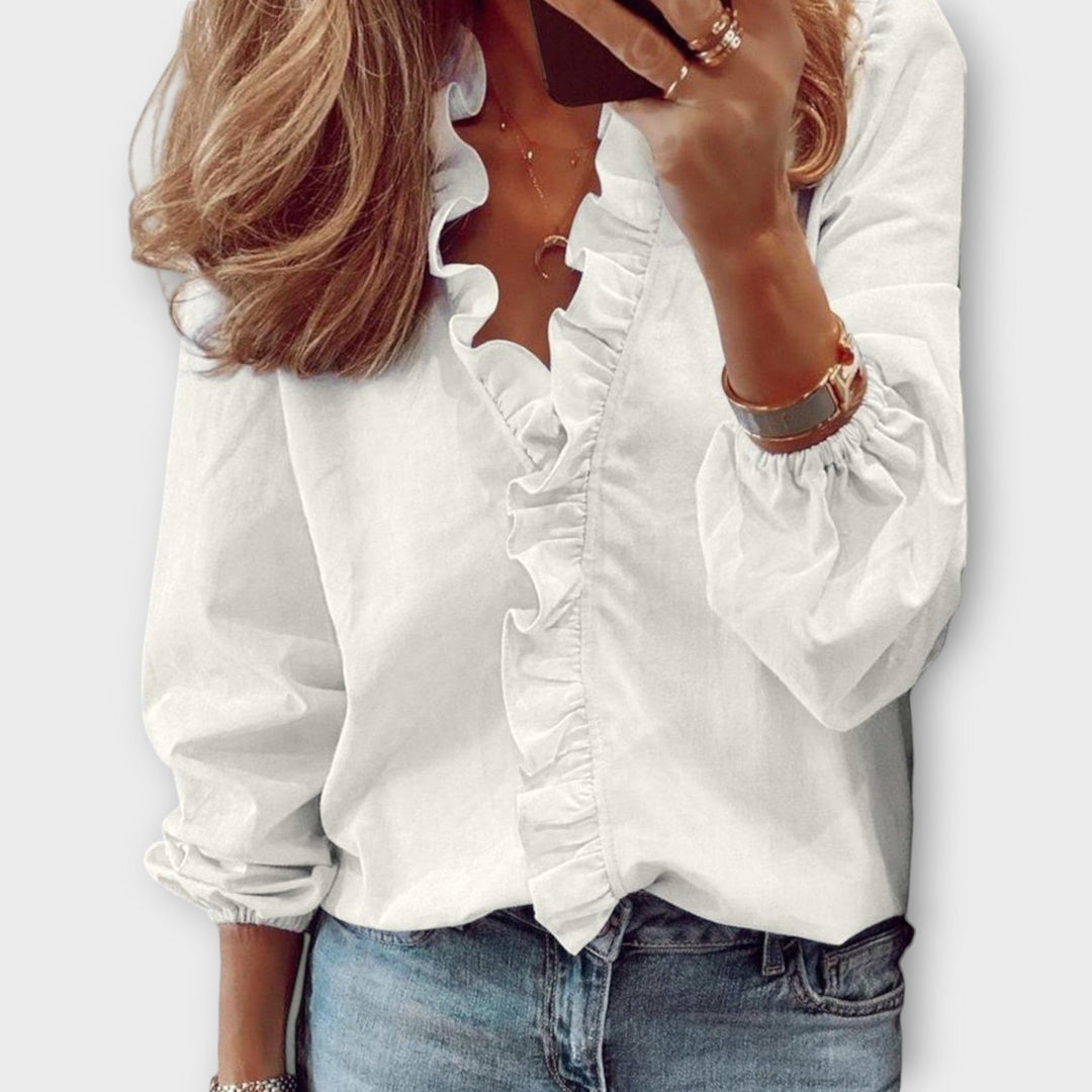 Isadora Summer Blouse in white