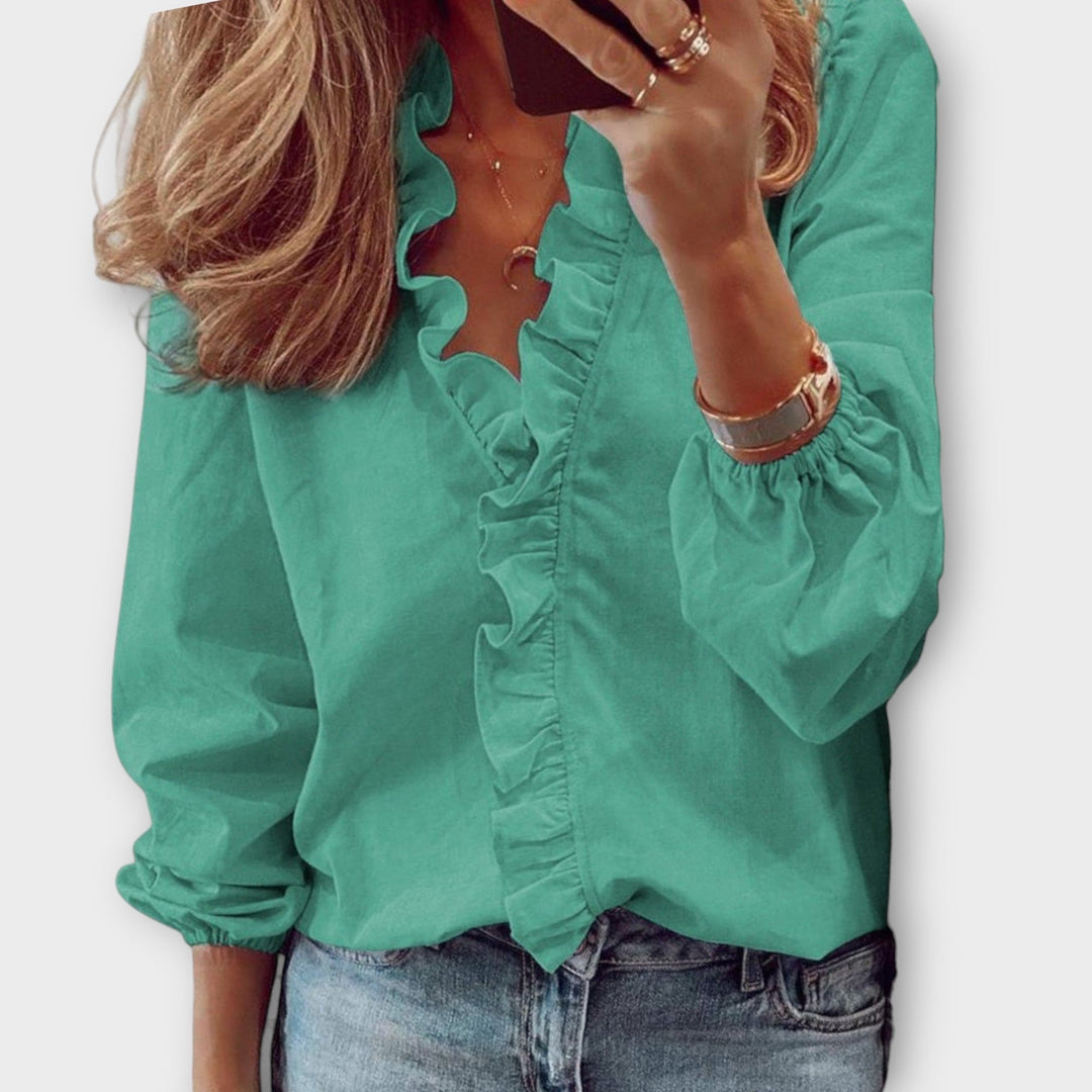 Isadora Summer Blouse in mint