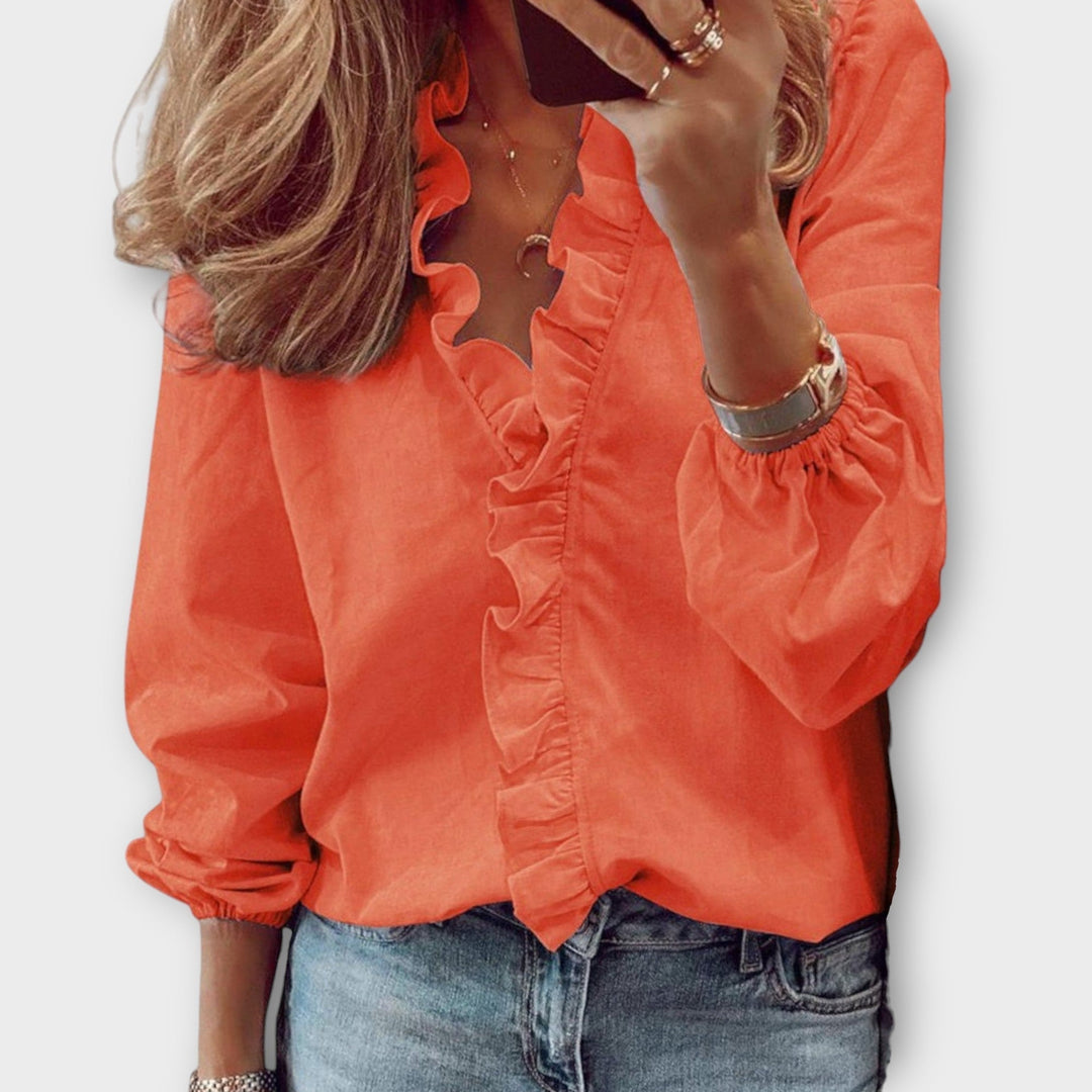 Isadora Summer Blouse in orange