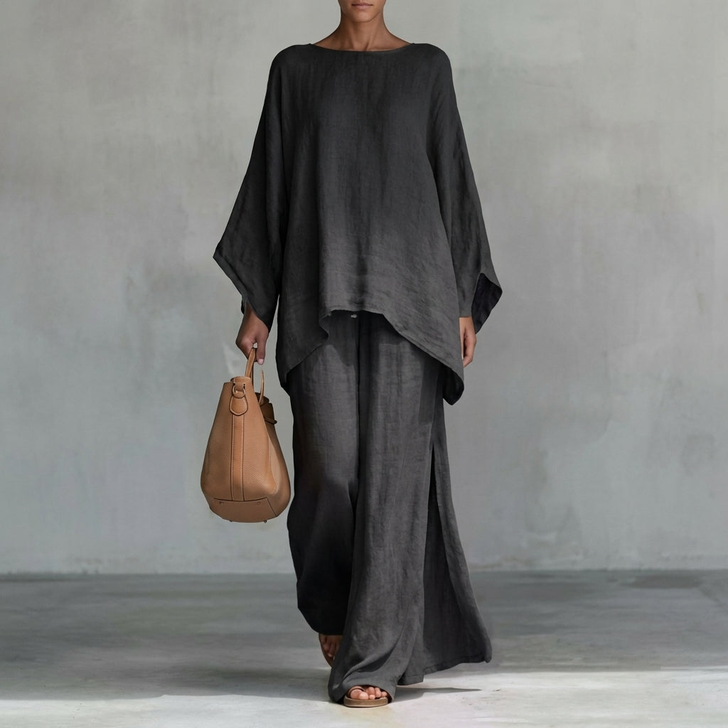 Cristina Two-piece Set with Long in black