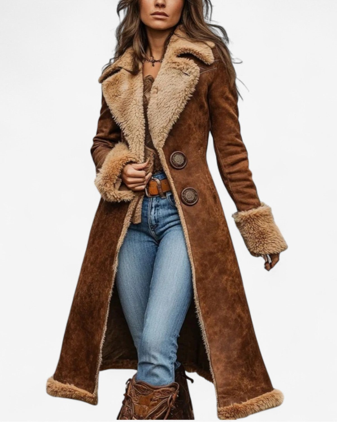 Izzie Vintage Inspired Long Coat