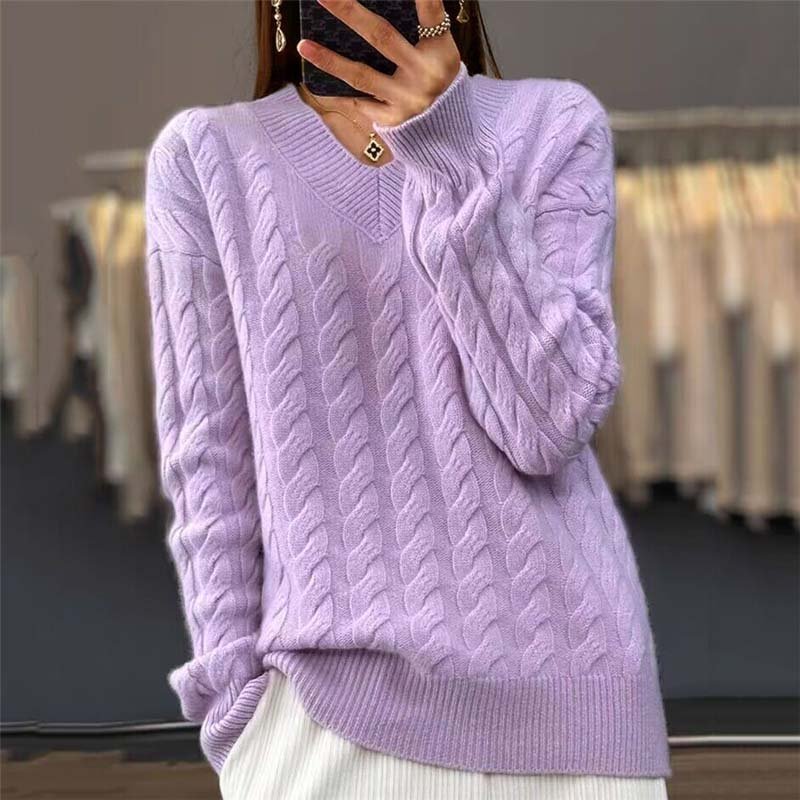 Quinn Knit Sweater in purple