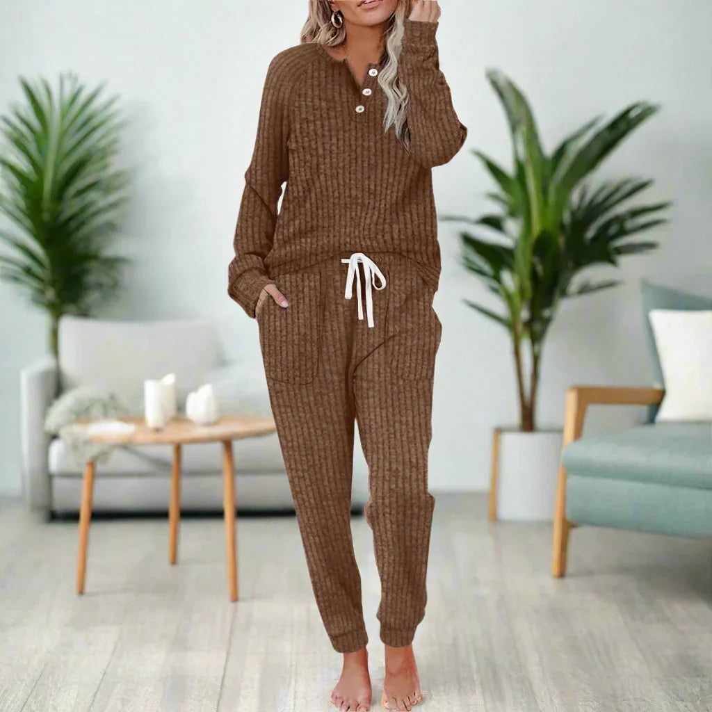 Sonja Drawstring Two-piece Set in brown
