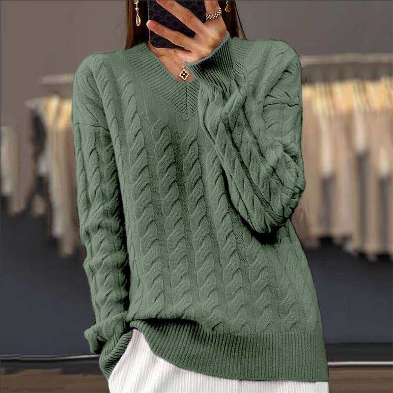 Quinn Knit Sweater in green