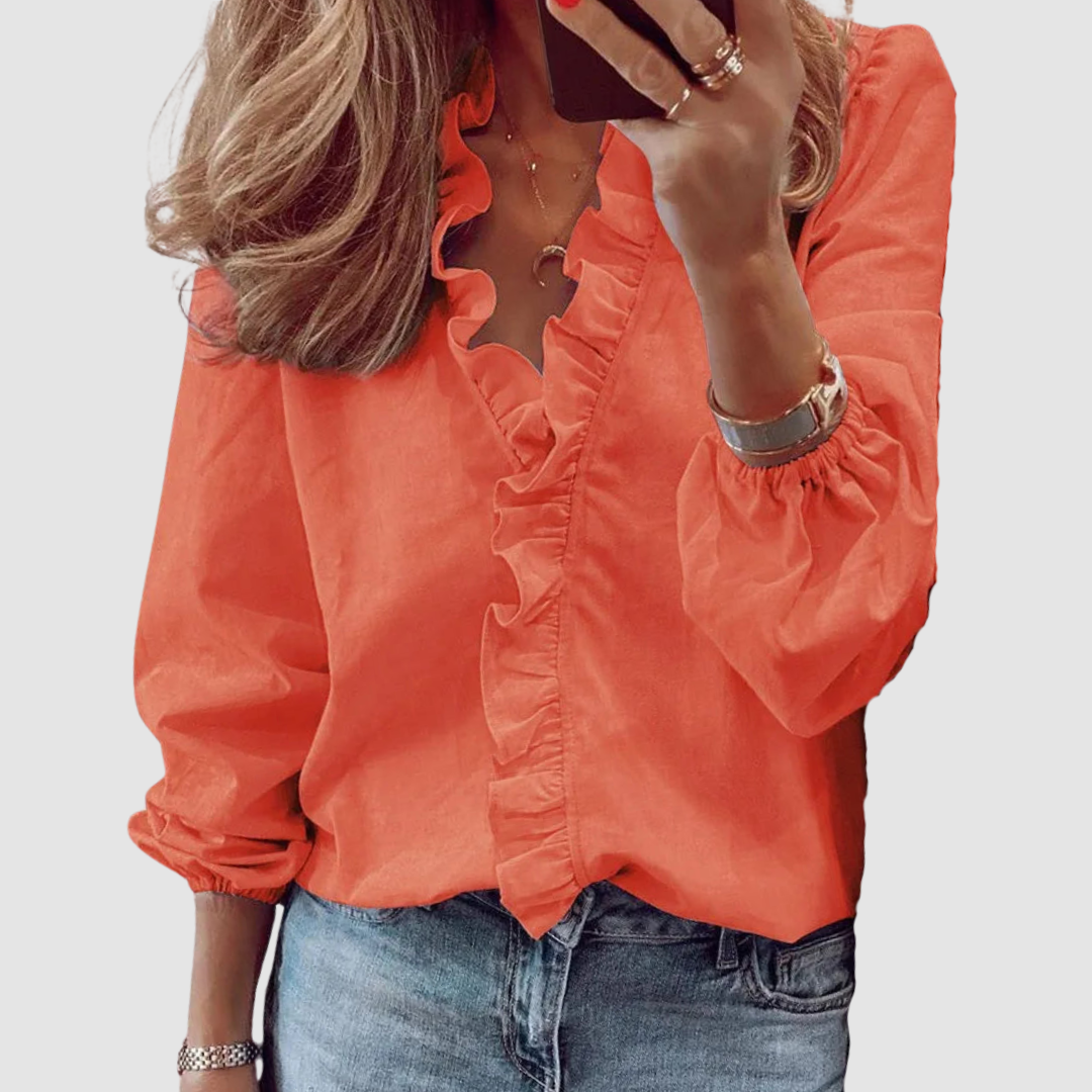Chaya Breathable Blouse in red