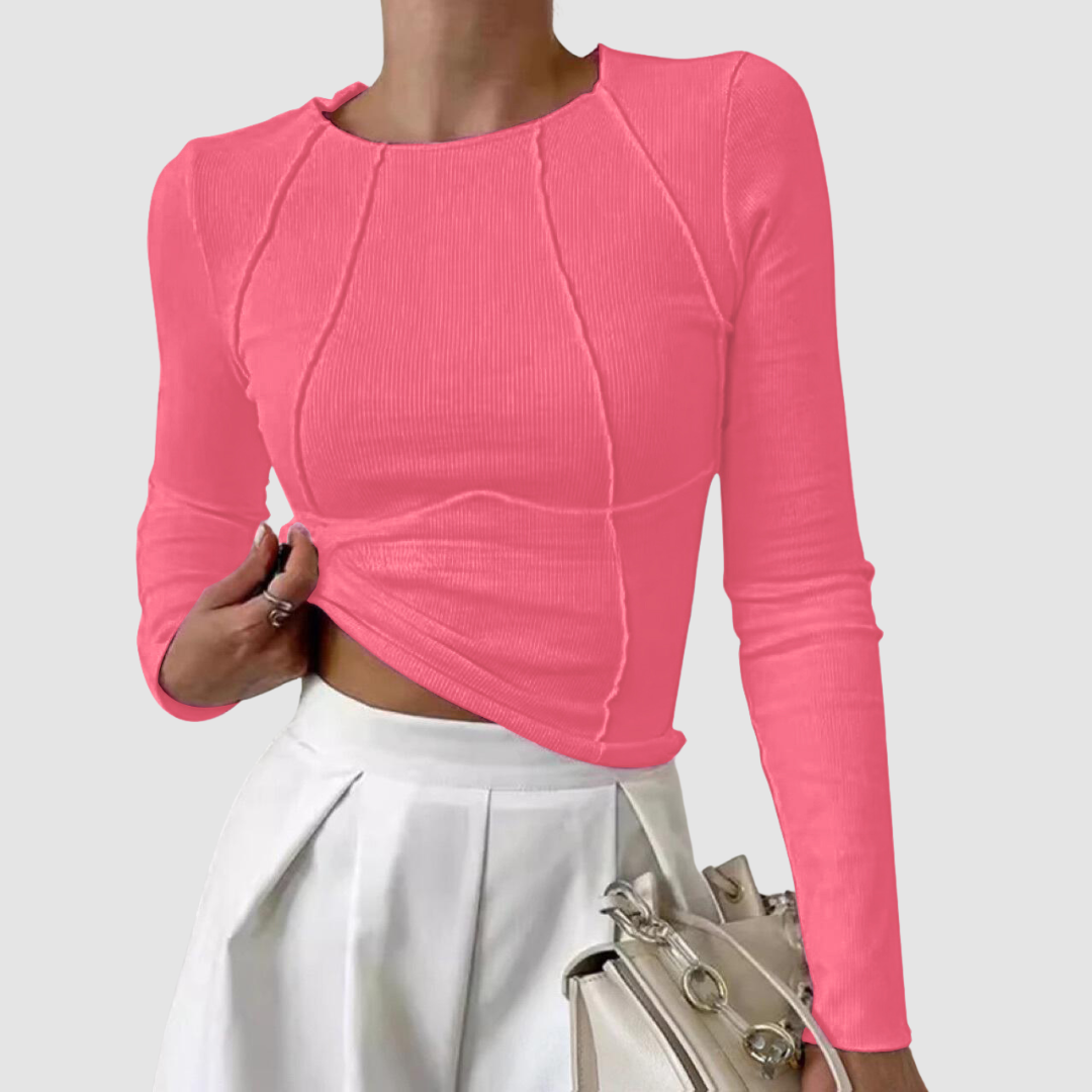Denise Long-sleeve Top in pink