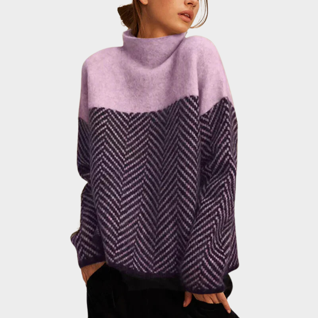 Carly Refined Sweater in purple