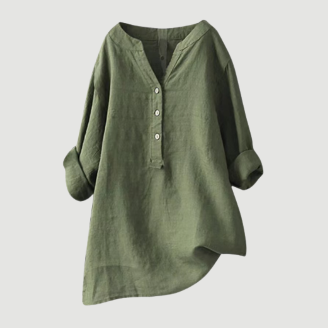 L a Tunic Blouse in green