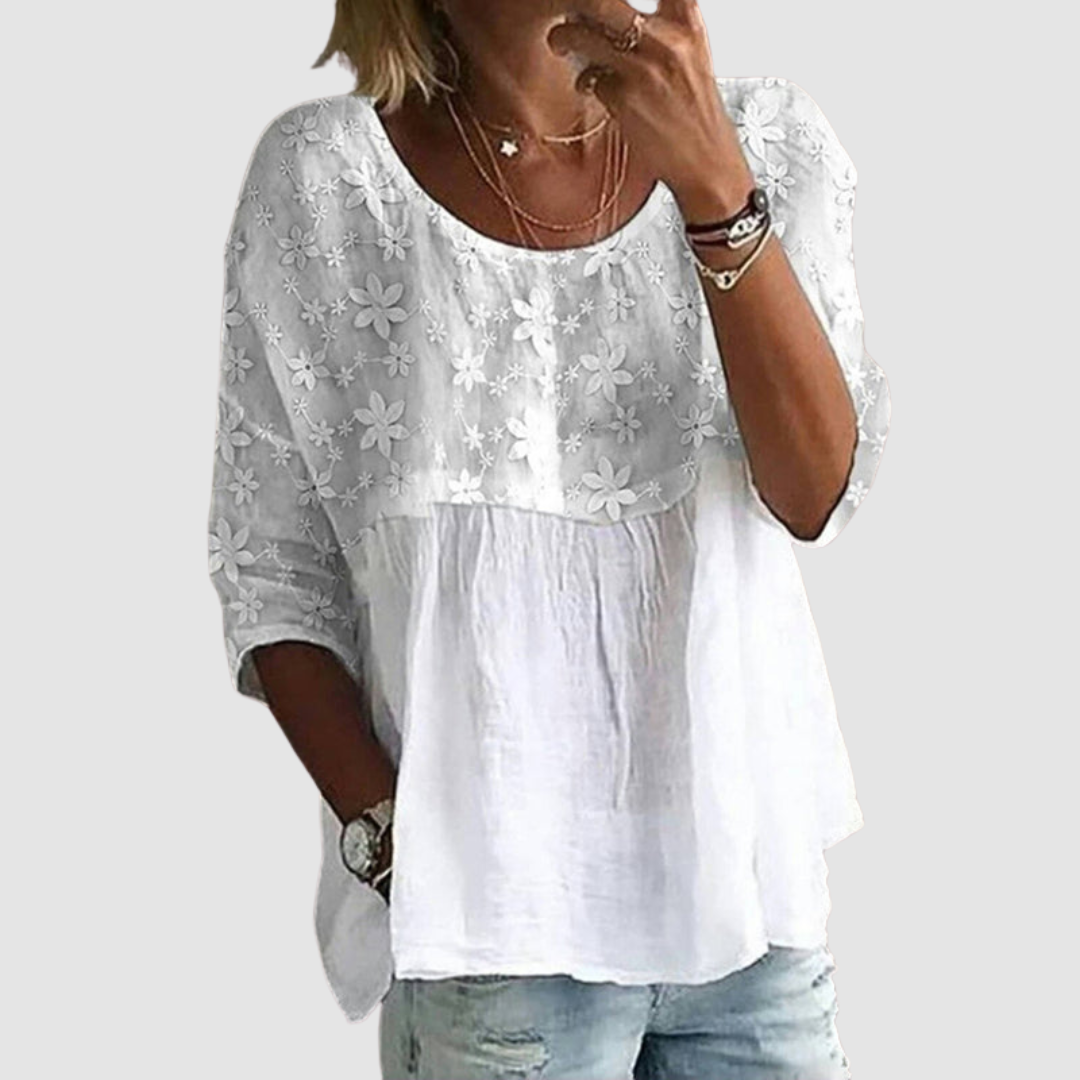 Tasha Loose Fit Shirt in white
