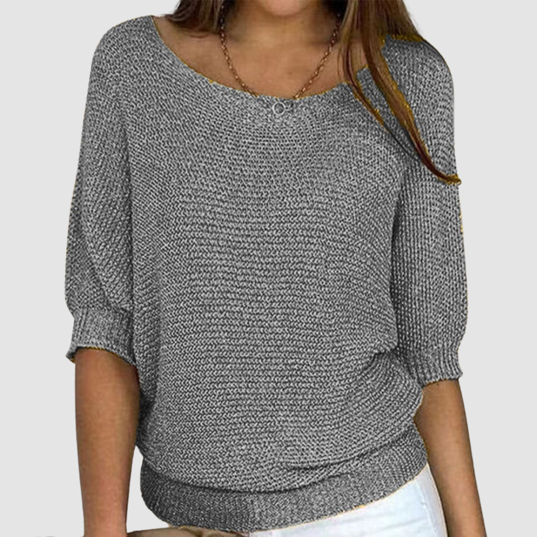 Evonne Knitted Sweater in gray