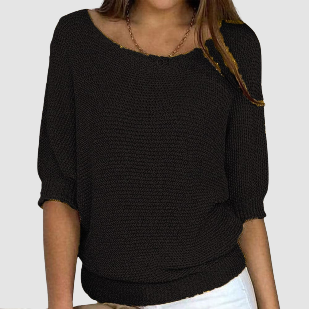 Evonne Knitted Sweater in black