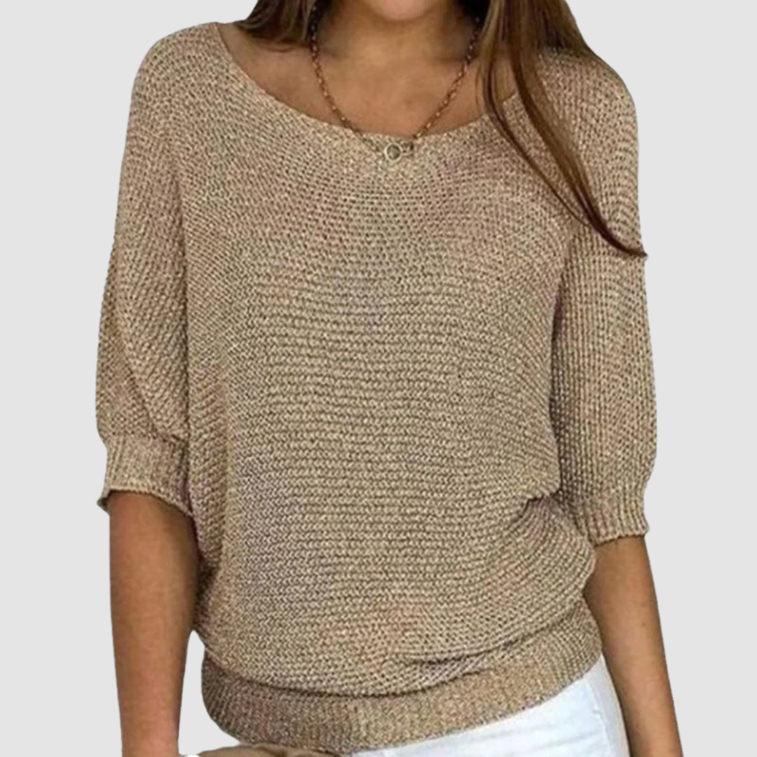 Evonne Knitted Sweater in beige