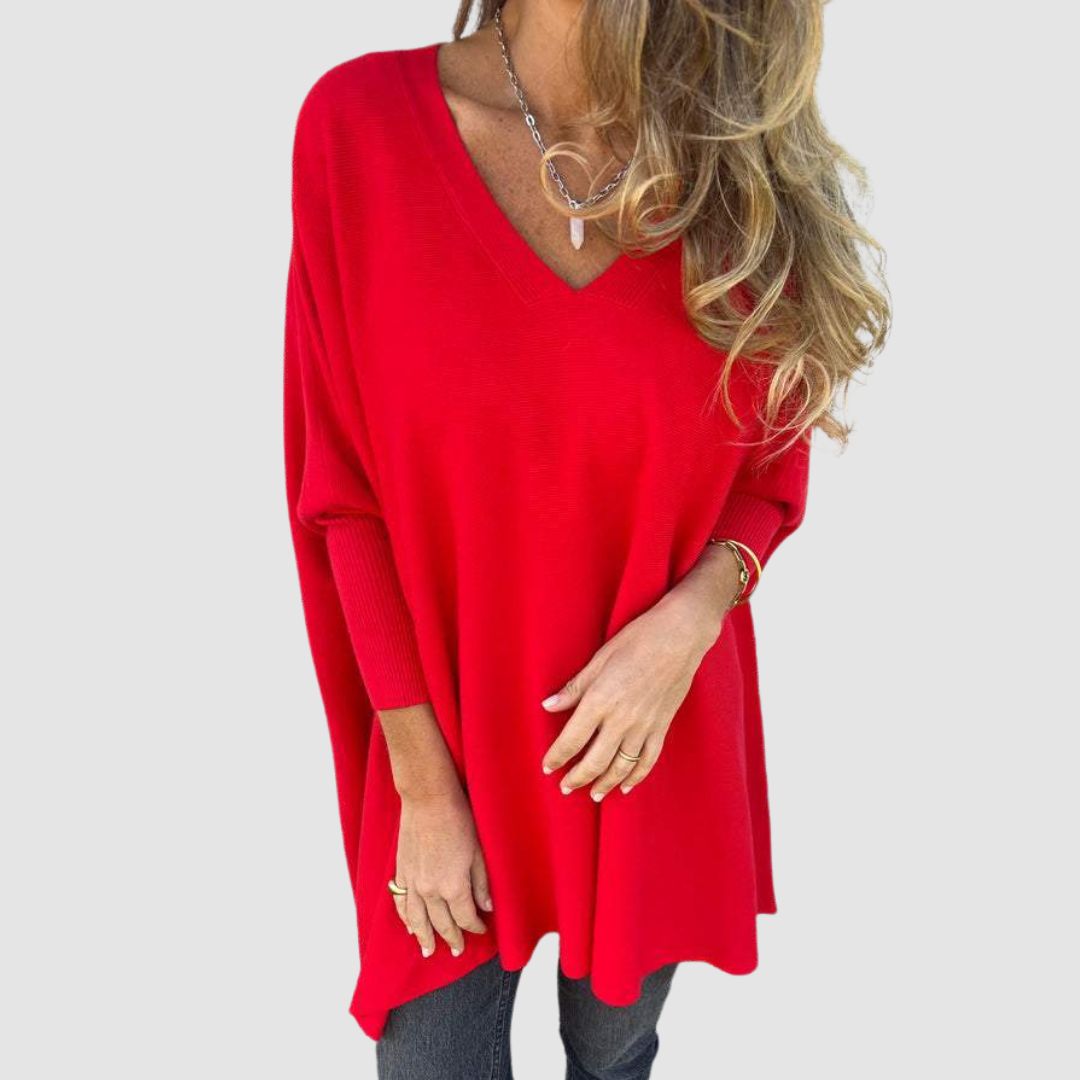 Linda Breathable Sweater in red
