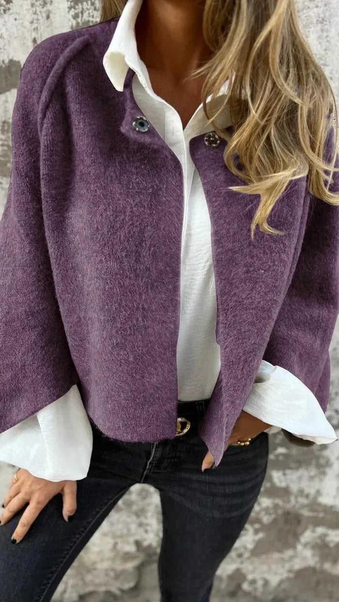 Noella and Coat in purple