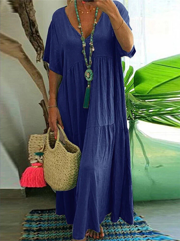 Cleopatra Summer Dress in navy