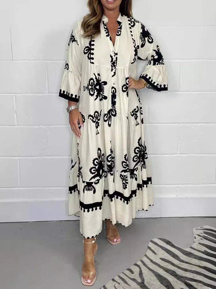 Valeen Day Dress in beige