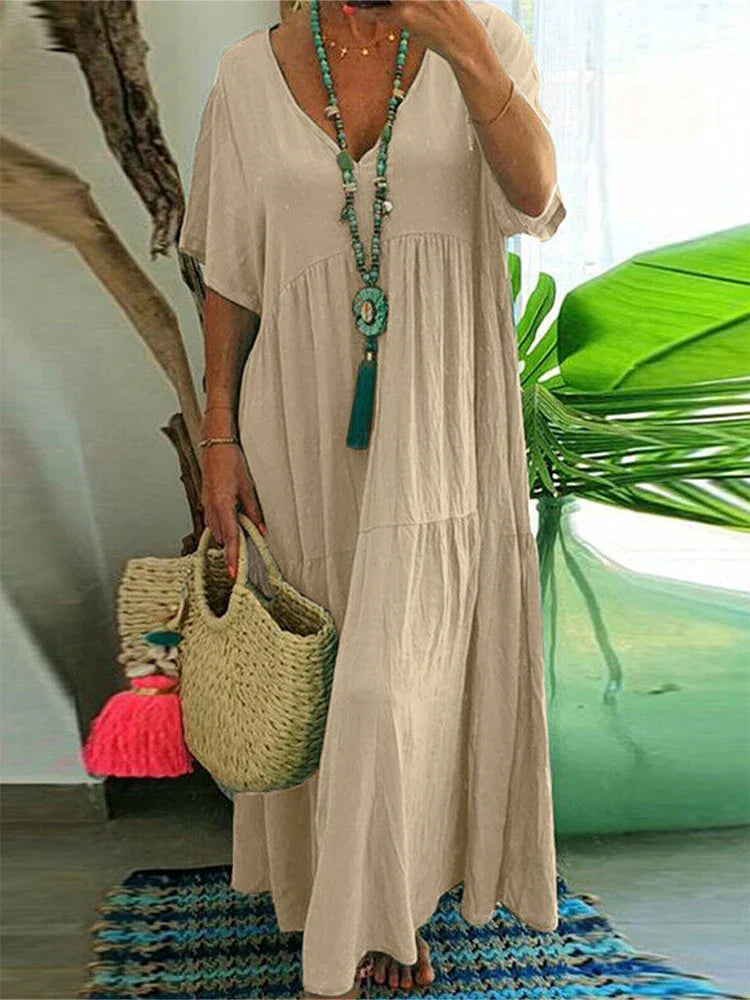 Cleopatra Summer Dress in khaki