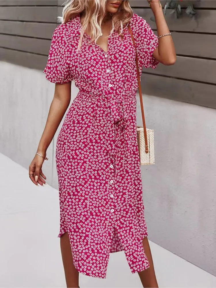 Madel Coastal Bloom Dress in pink