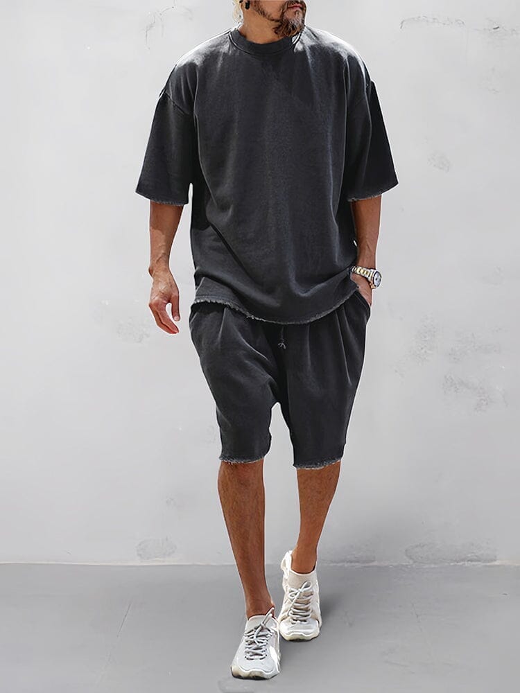 Brooks Cotton Sports Set in gray