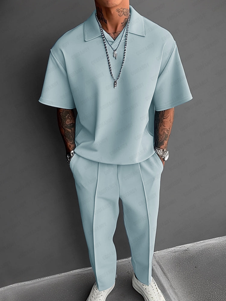 Santino Summer Two-piece Set in sky blue