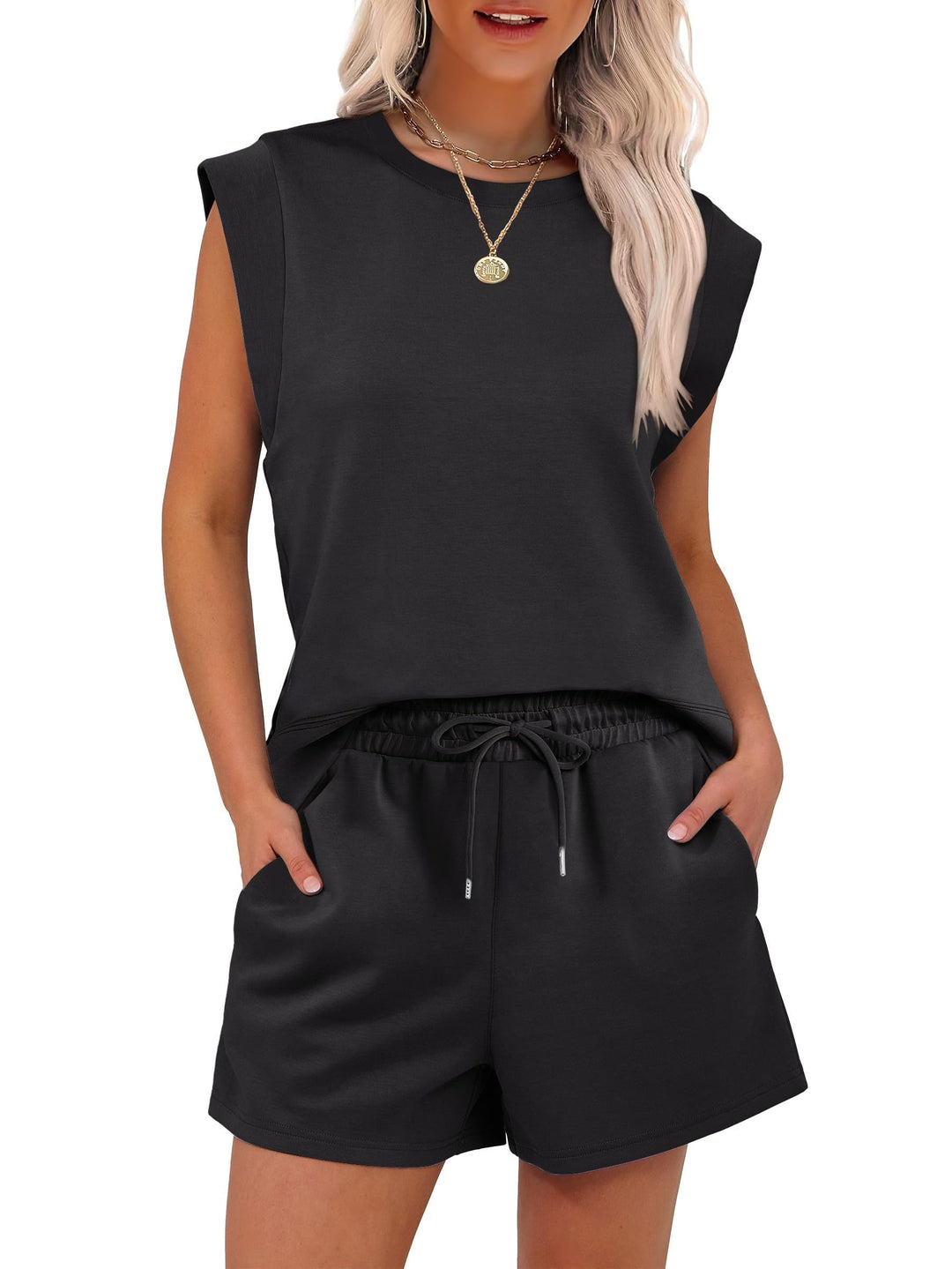 Melinda Two-piece Set in black