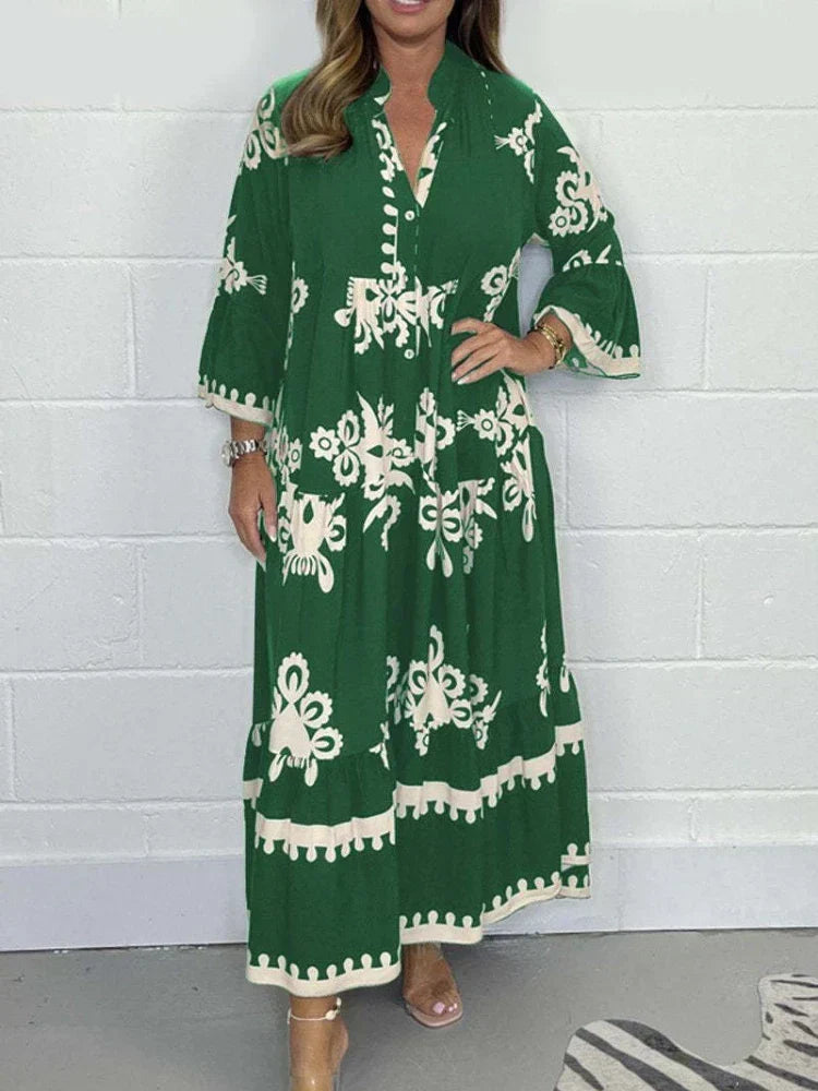 Valeen Day Dress in green