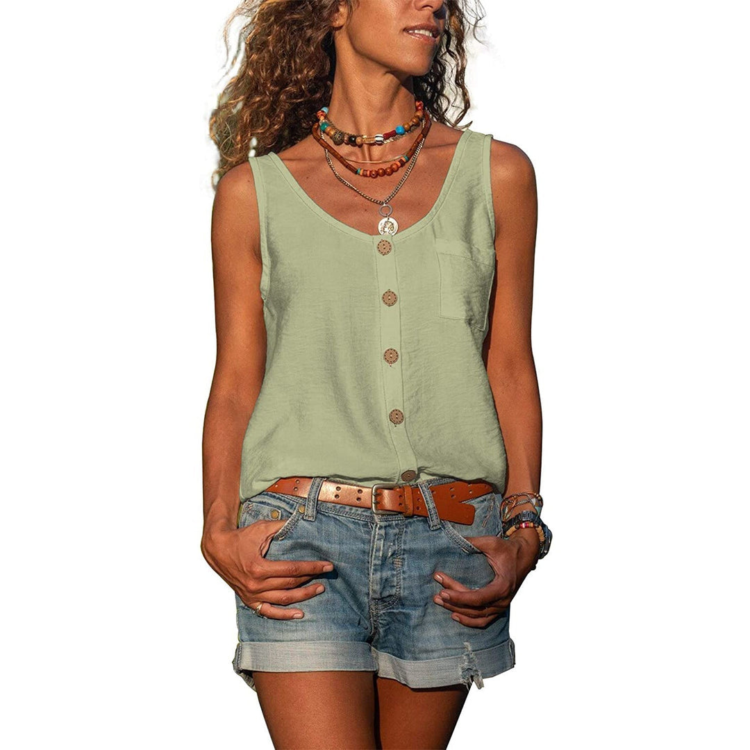 Relaxed Ibiza Sleeveless Top in green