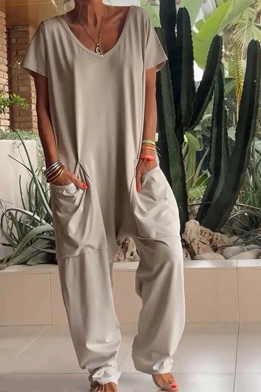 Avelissa Jumpsuit in soft beige