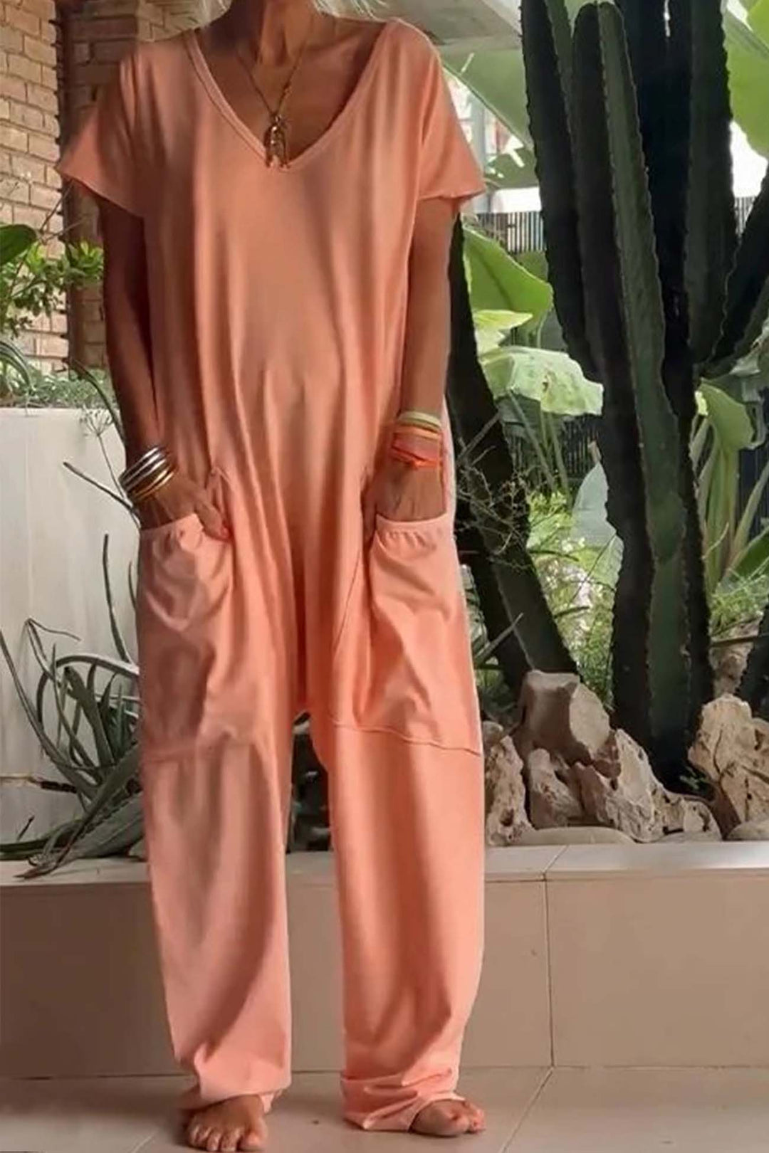 Avelissa Jumpsuit in peach orange