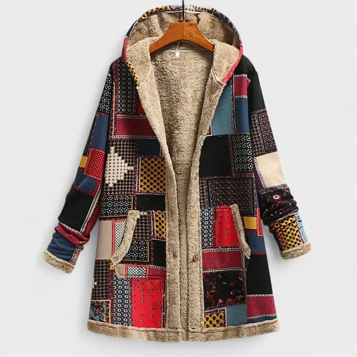 Ivelle The Vintage Parka in red floral