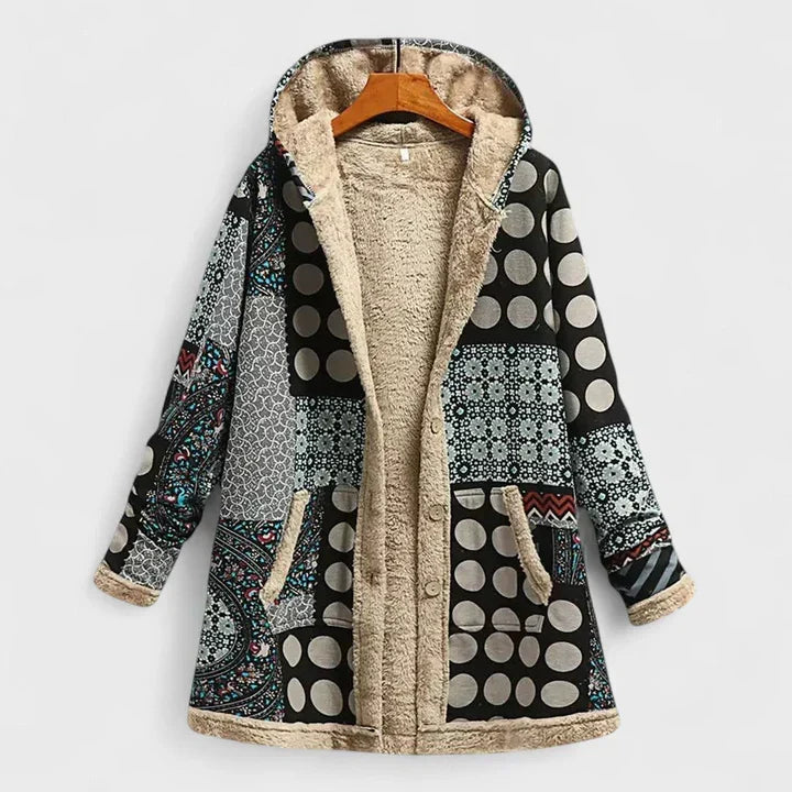 Ivelle The Vintage Parka in charcoal floral