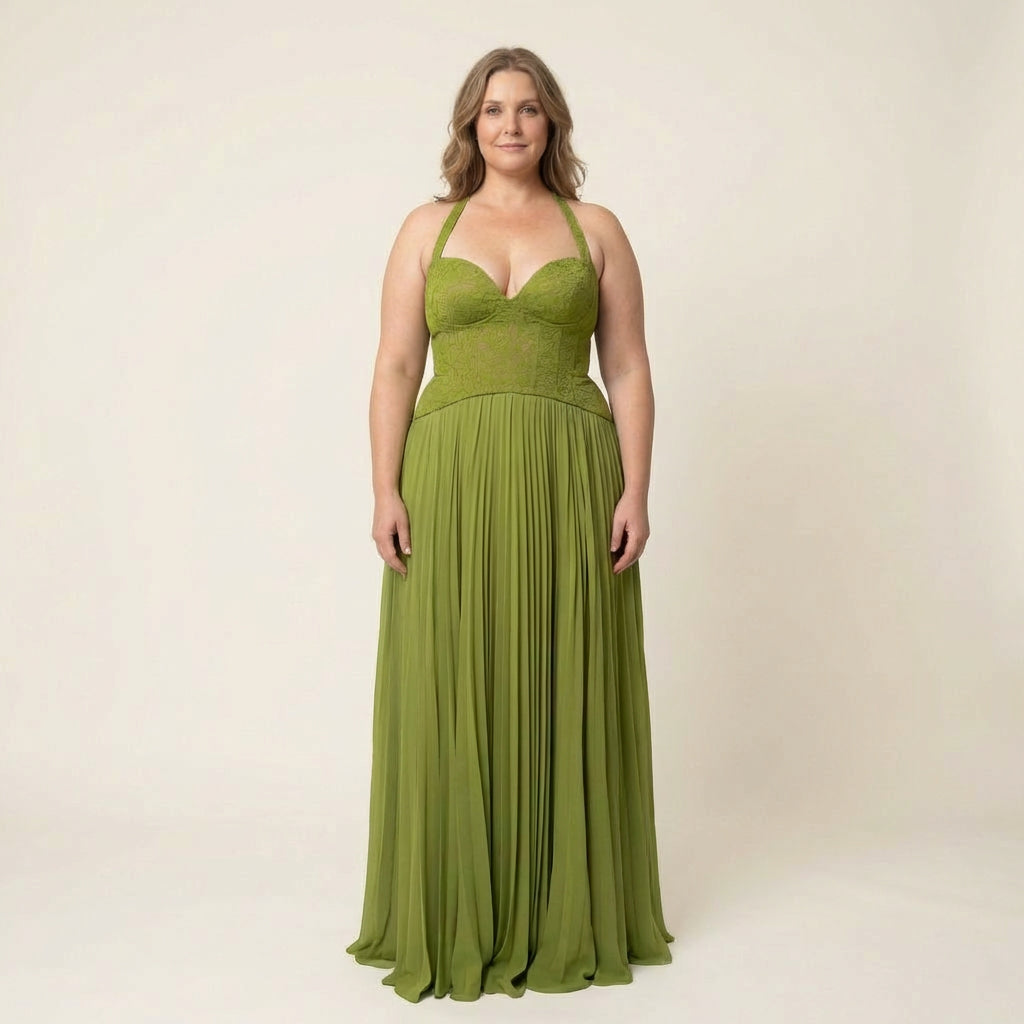 Irina Flowing Maxi Dress in green