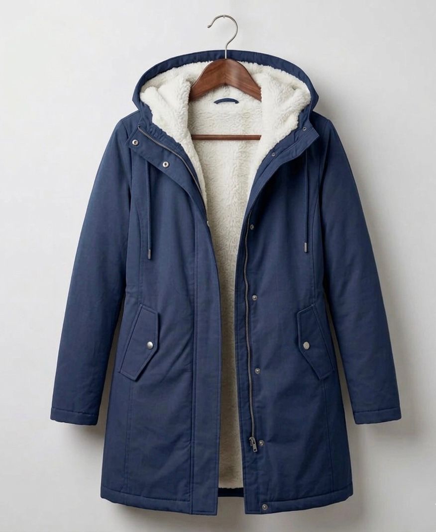 Marjorie Hooded Weatherproof Coat in midnight navy