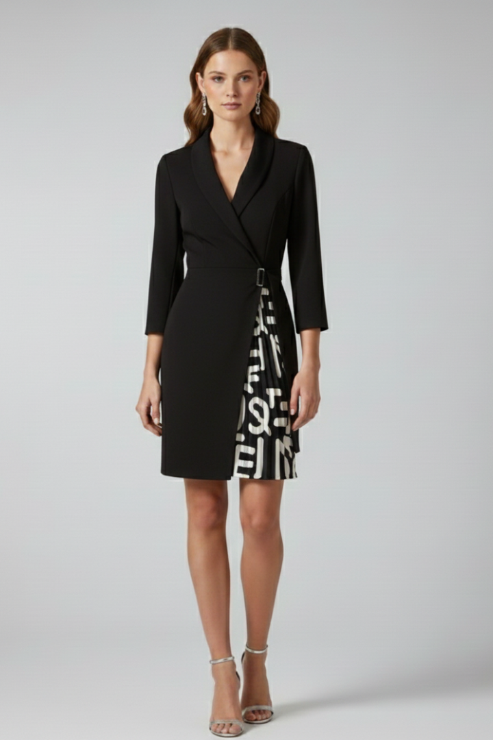 Blazer Dress in black/white