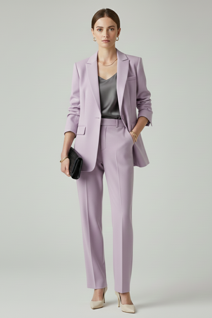 Blazer Set in purple