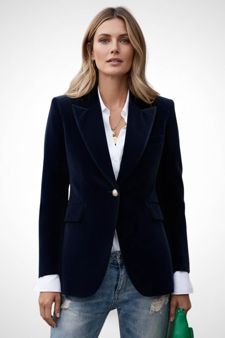 Blazer with Lapels in black