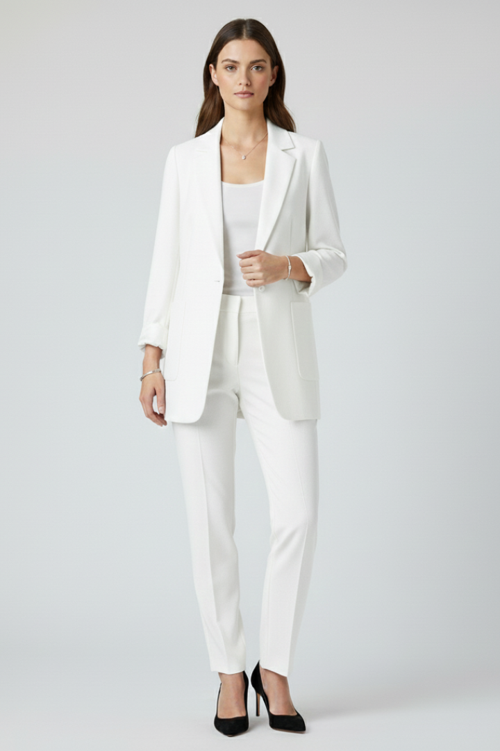 Blazer with Open in white