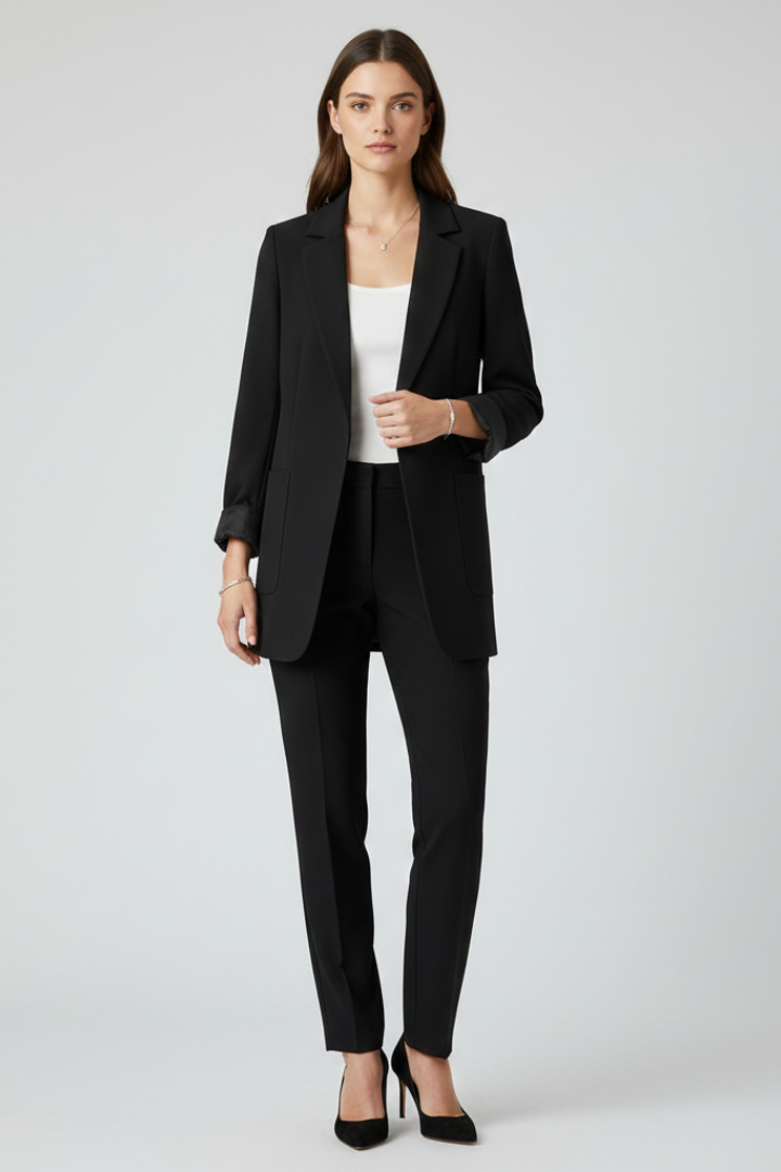 Blazer with Open in black