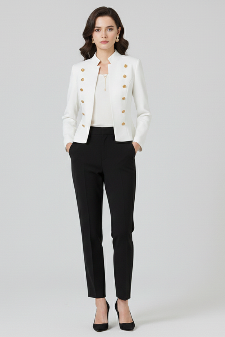Blazer with Stand in white