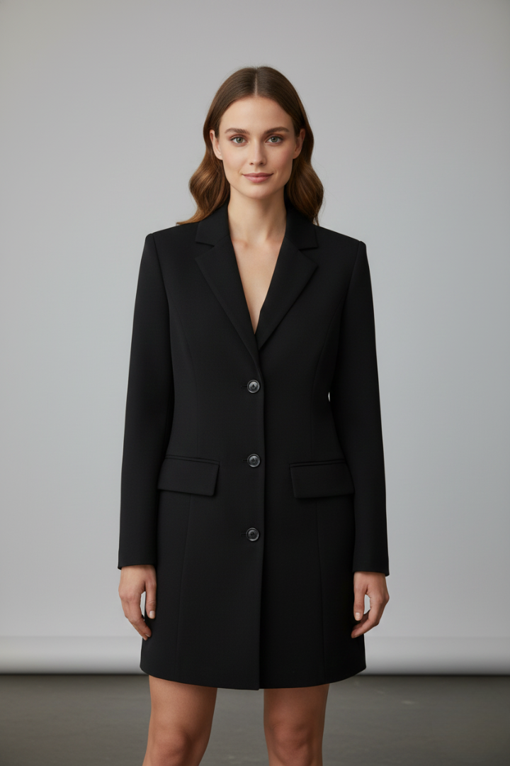 Longline Blazer in black