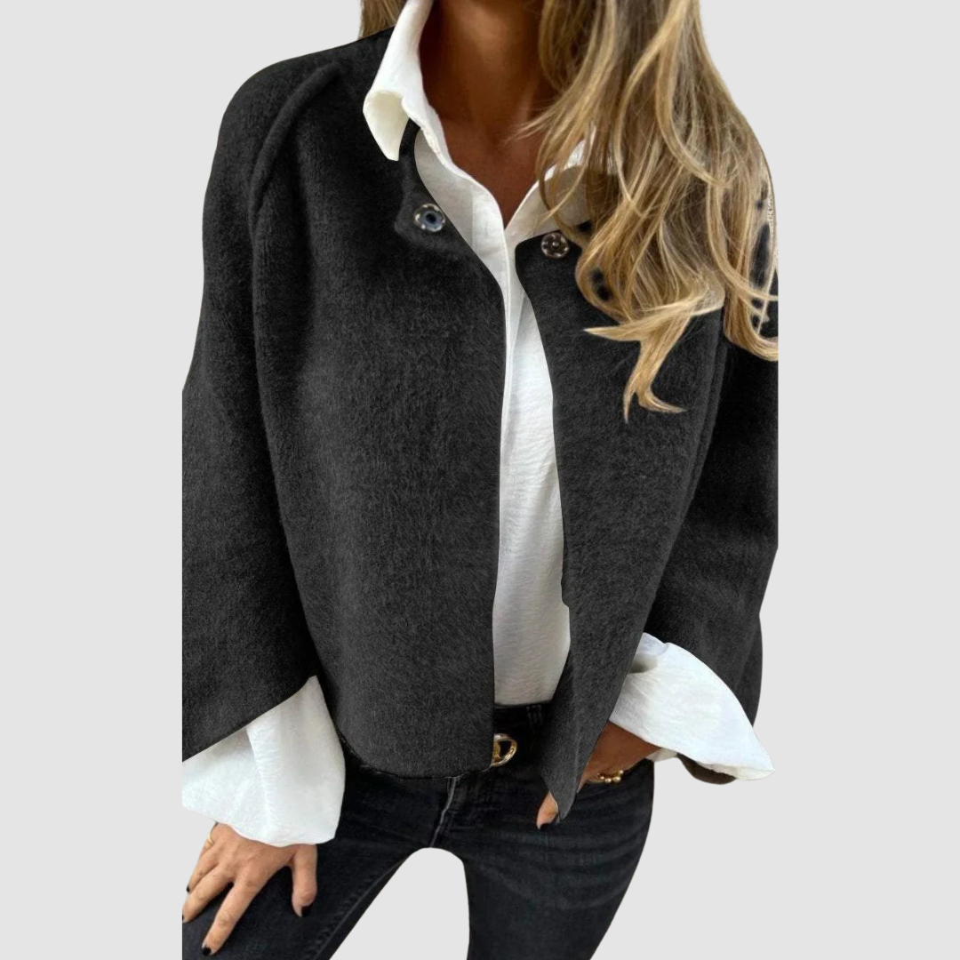 Nelle High-quality Spring Coat in black
