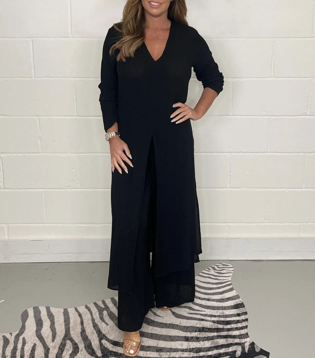 Cherly Two-piece Set in black